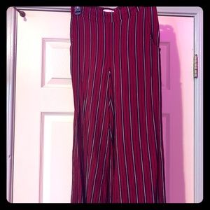 Hollister Red Striped Pants